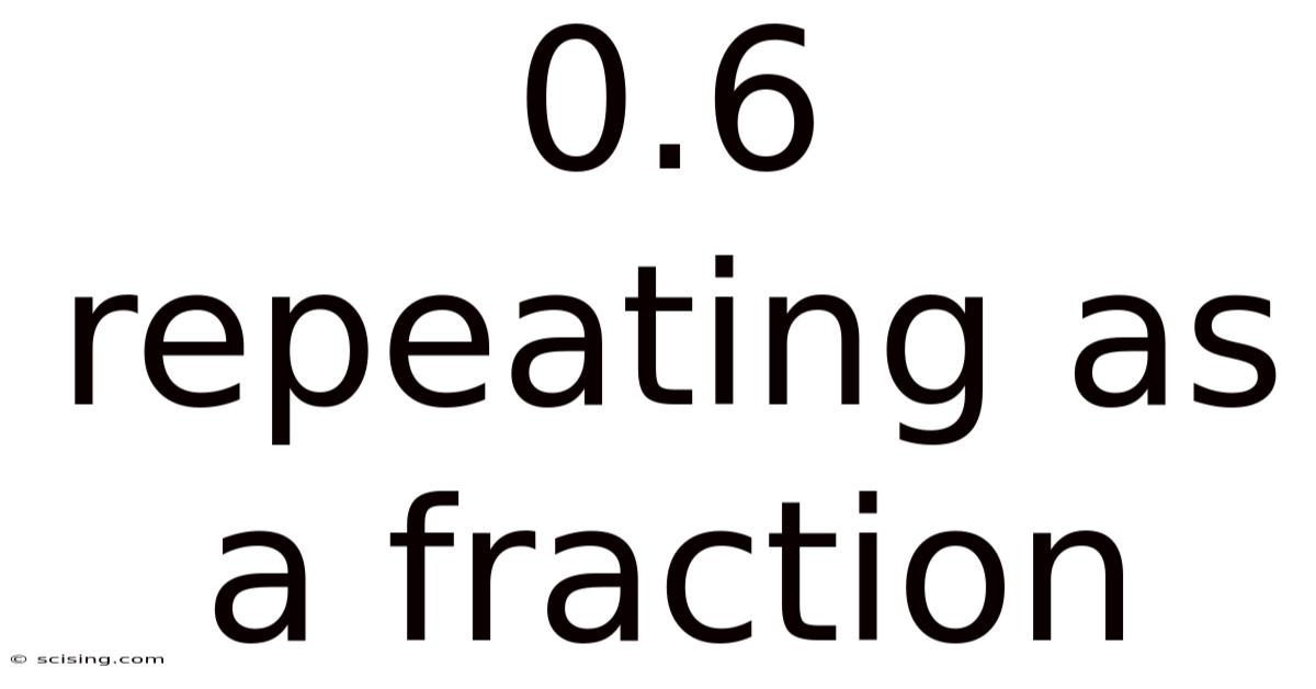 0.6 Repeating As A Fraction