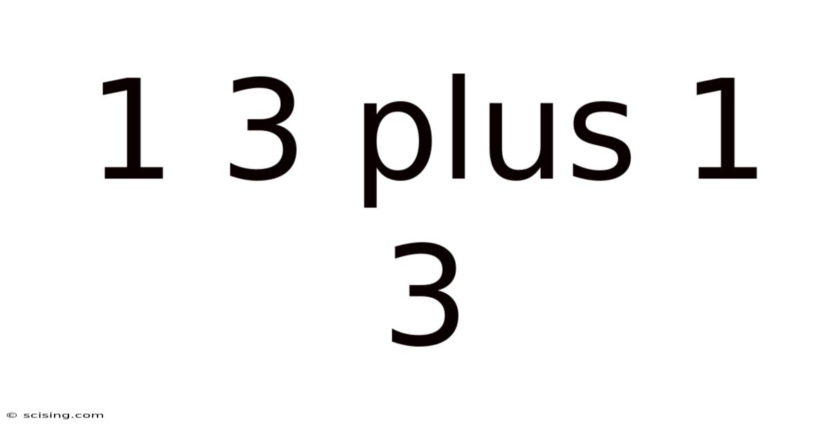 1 3 Plus 1 3