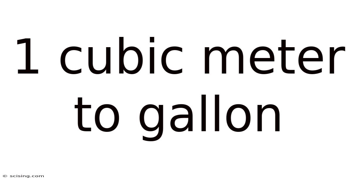 1 Cubic Meter To Gallon
