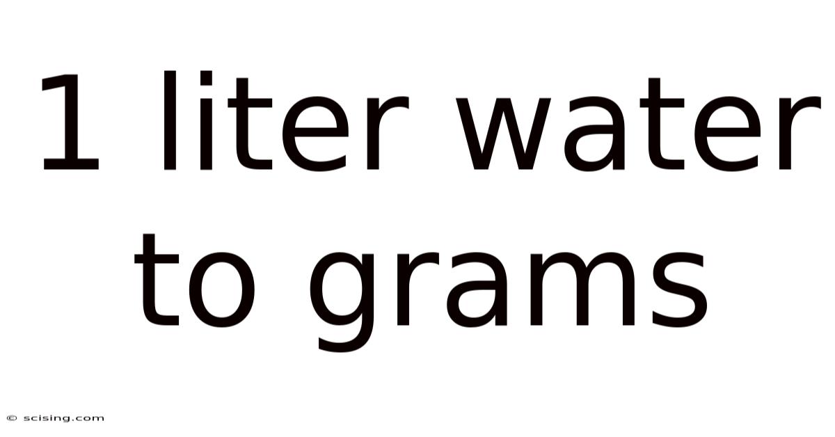 1 Liter Water To Grams