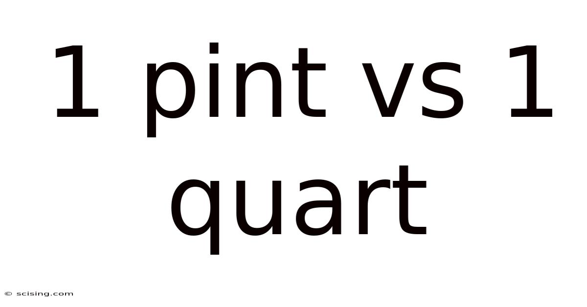 1 Pint Vs 1 Quart