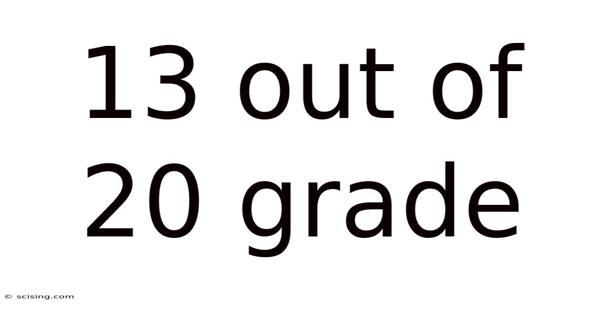 13 Out Of 20 Grade