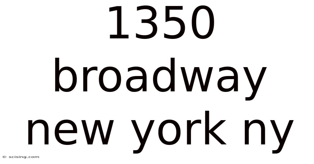 1350 Broadway New York Ny