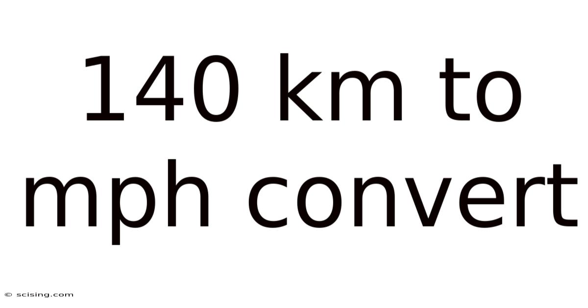140 Km To Mph Convert