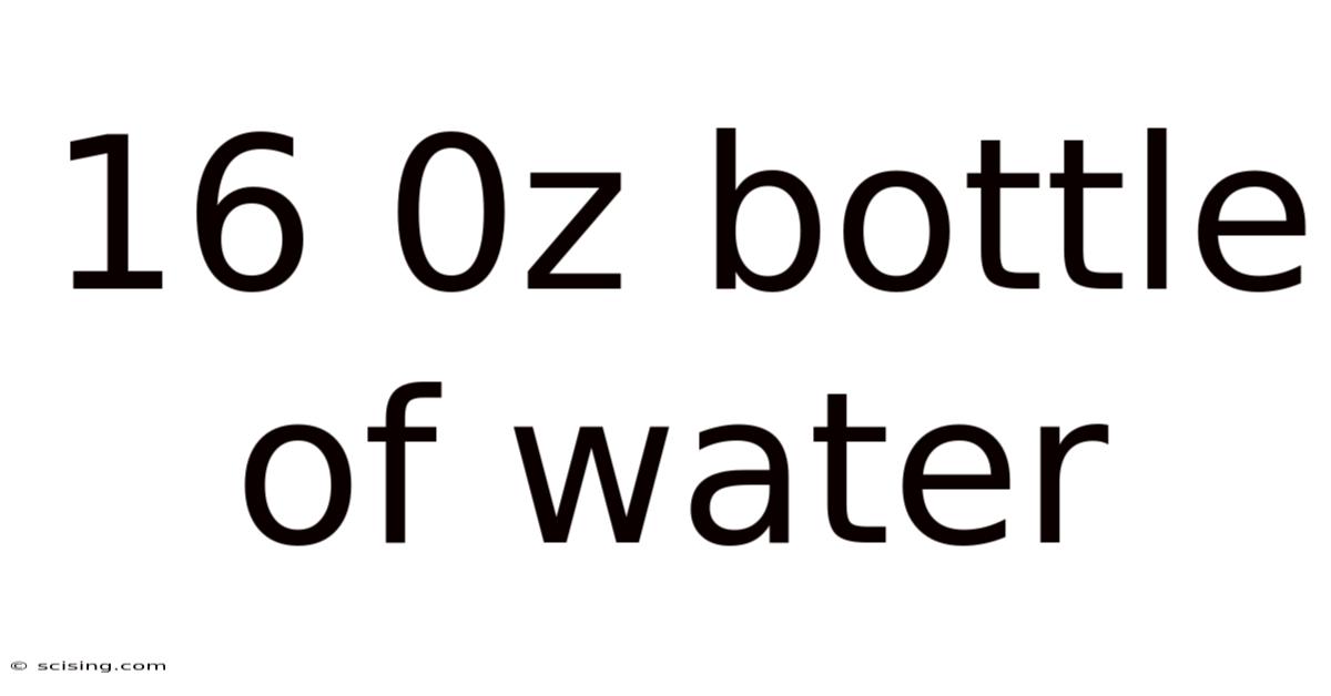 16 0z Bottle Of Water