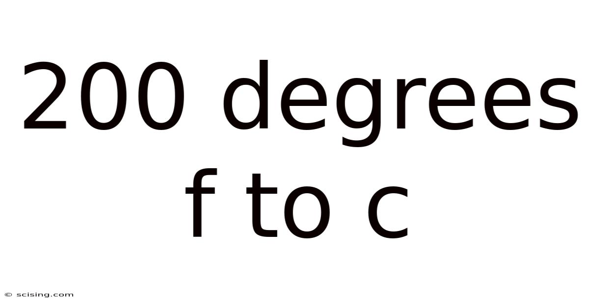 200 Degrees F To C