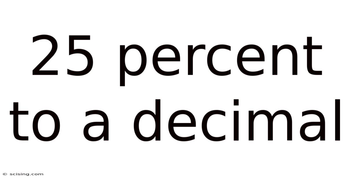 25 Percent To A Decimal