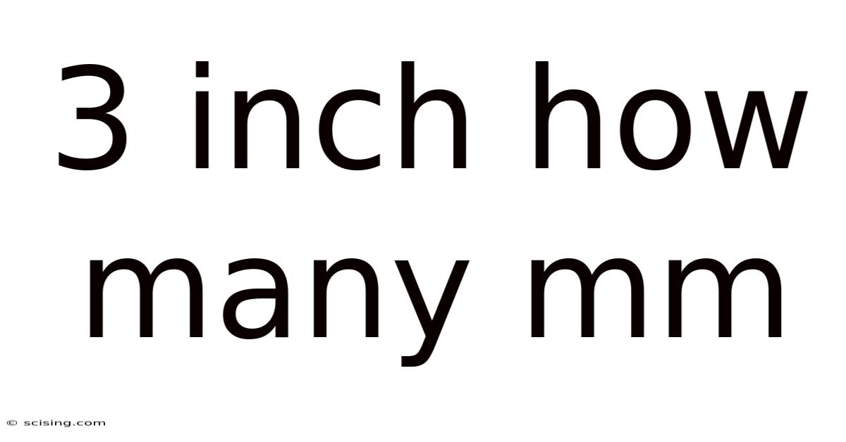 3 Inch How Many Mm
