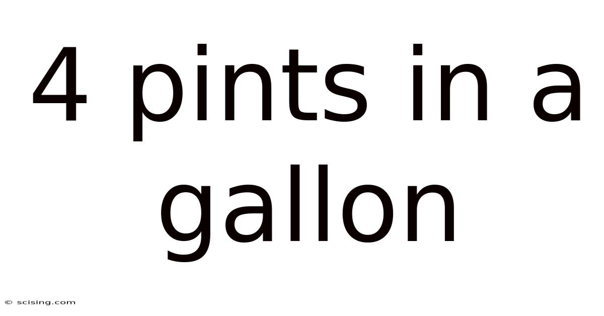 4 Pints In A Gallon
