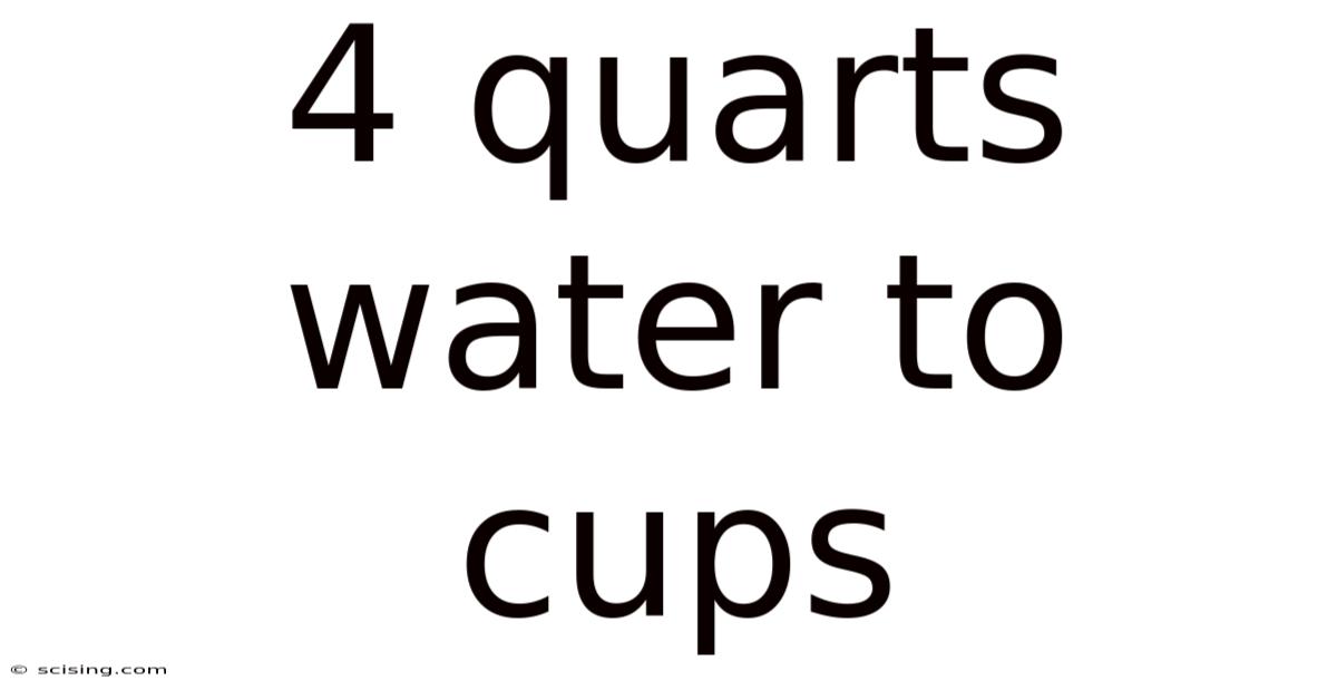 4 Quarts Water To Cups