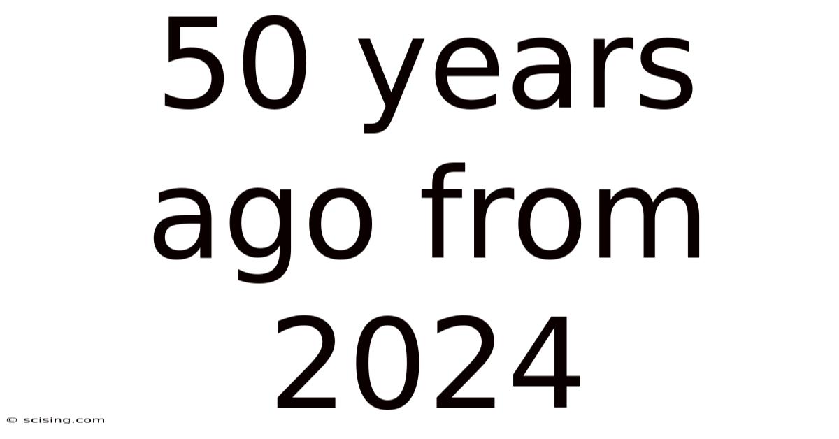 50 Years Ago From 2024