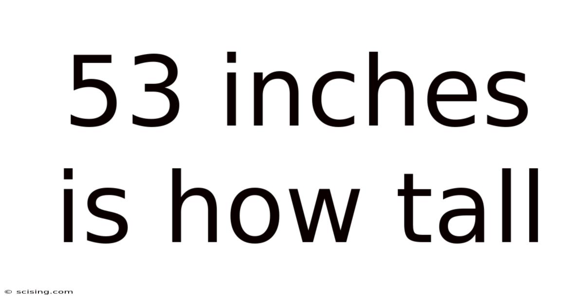 53 Inches Is How Tall