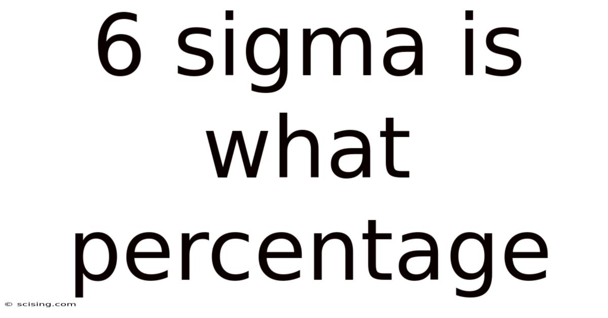 6 Sigma Is What Percentage