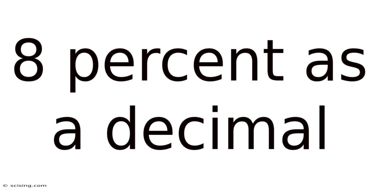 8 Percent As A Decimal