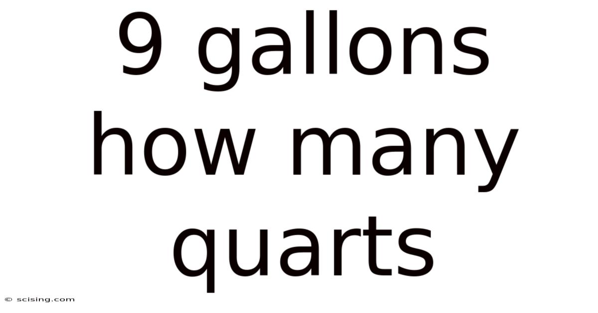 9 Gallons How Many Quarts
