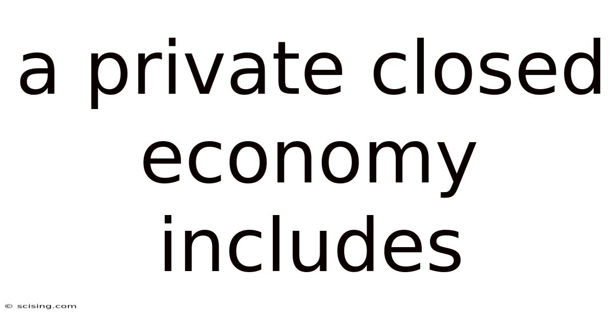 A Private Closed Economy Includes