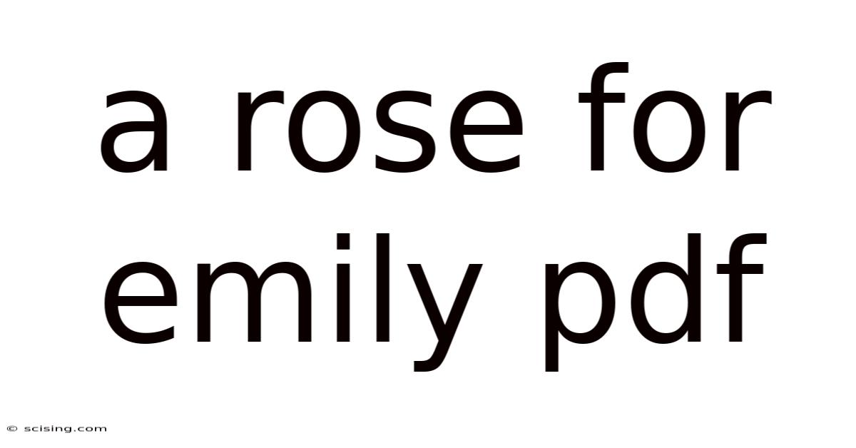 A Rose For Emily Pdf