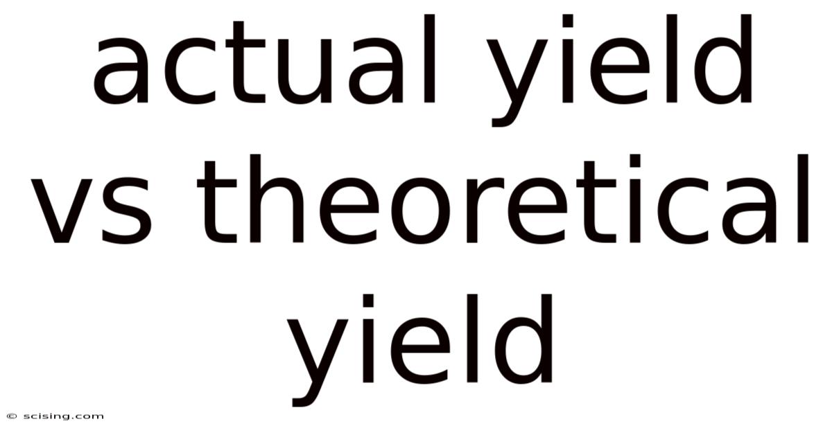 Actual Yield Vs Theoretical Yield