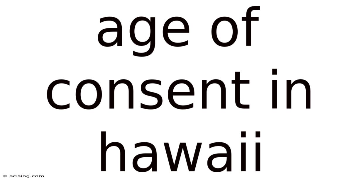 Age Of Consent In Hawaii