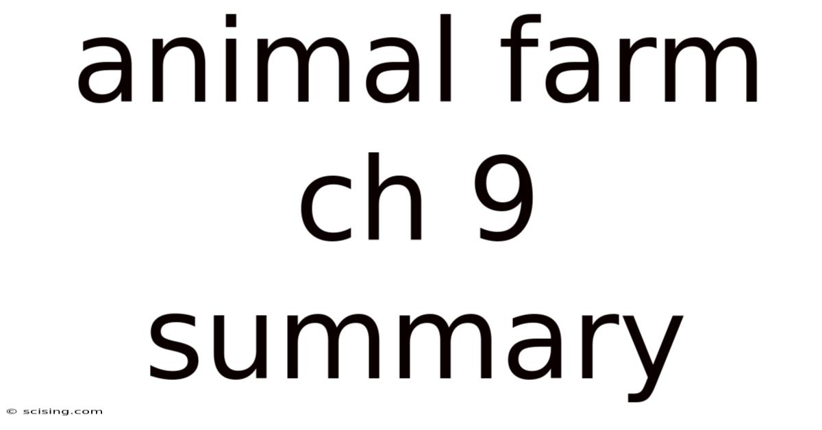 Animal Farm Ch 9 Summary