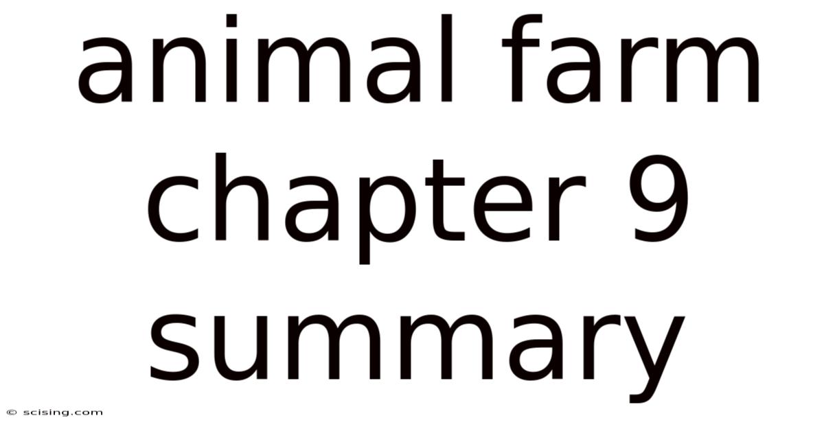 Animal Farm Chapter 9 Summary