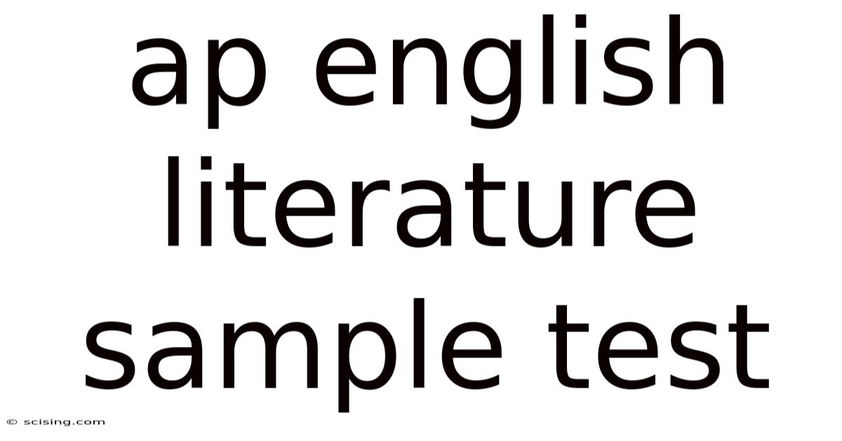 Ap English Literature Sample Test