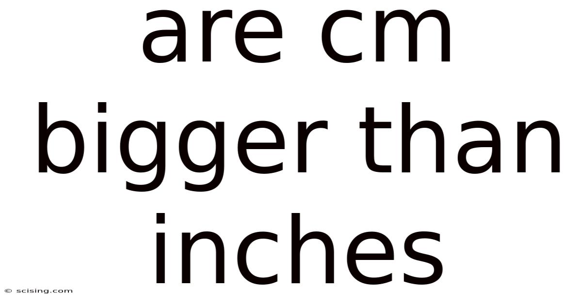 Are Cm Bigger Than Inches