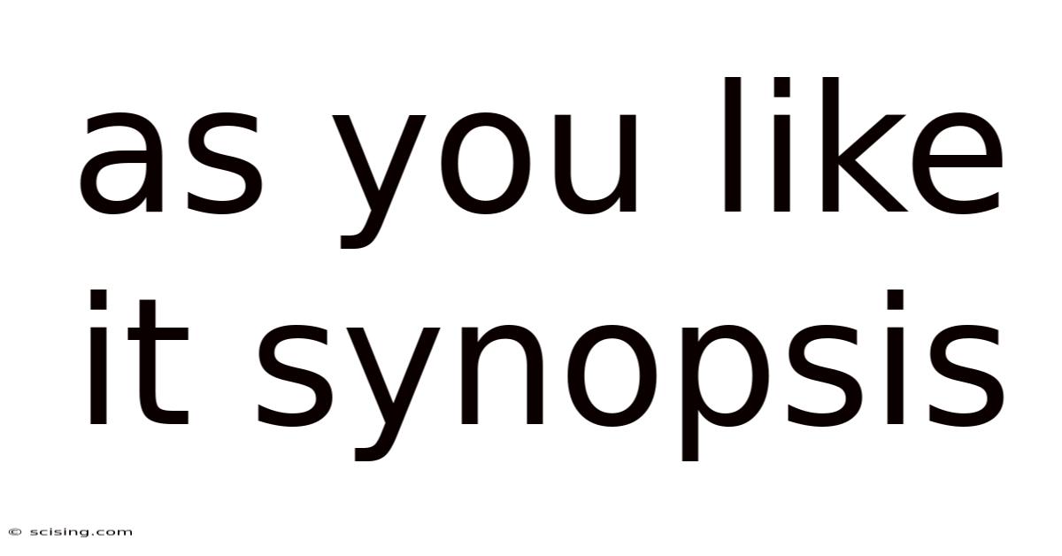 As You Like It Synopsis
