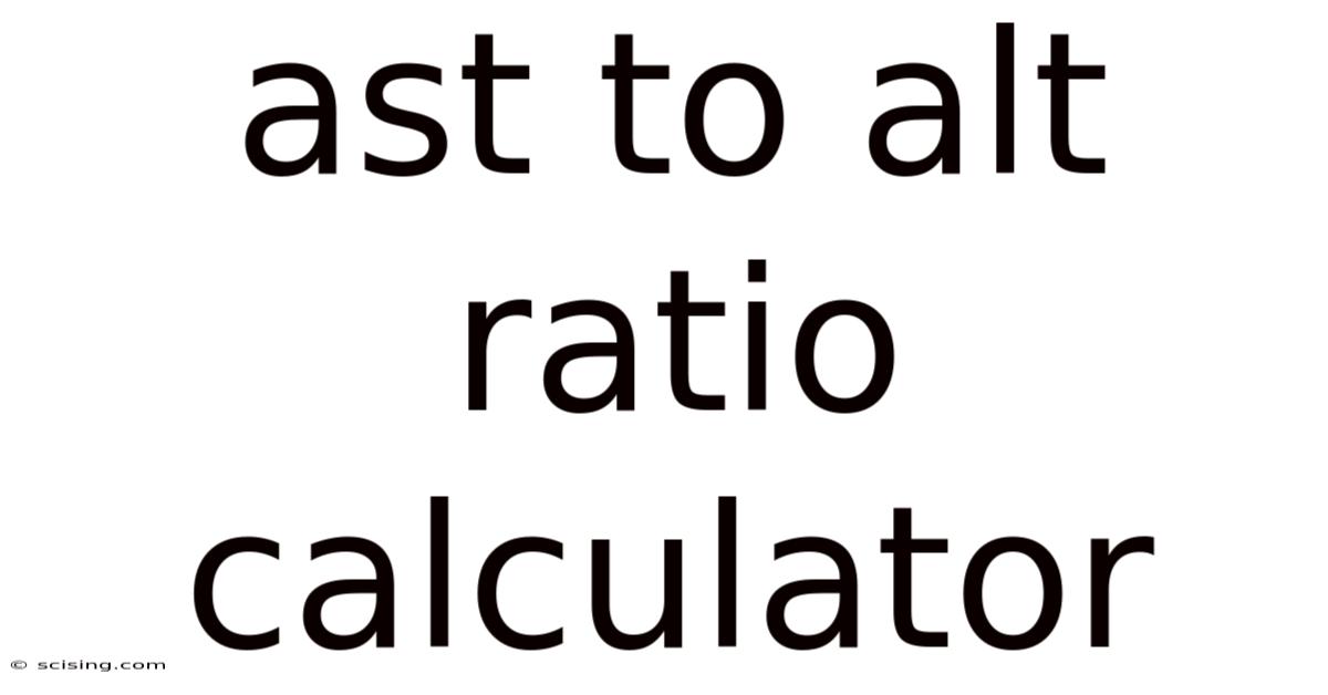 Ast To Alt Ratio Calculator