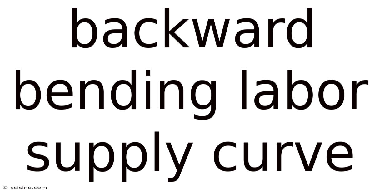 Backward Bending Labor Supply Curve