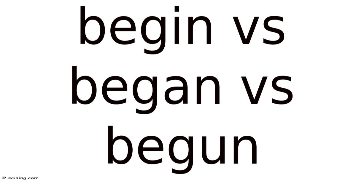 Begin Vs Began Vs Begun