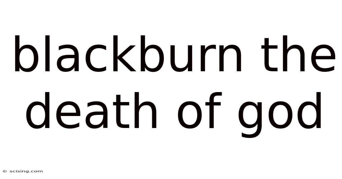 Blackburn The Death Of God