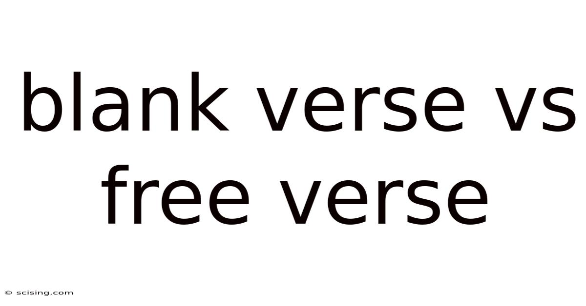 Blank Verse Vs Free Verse