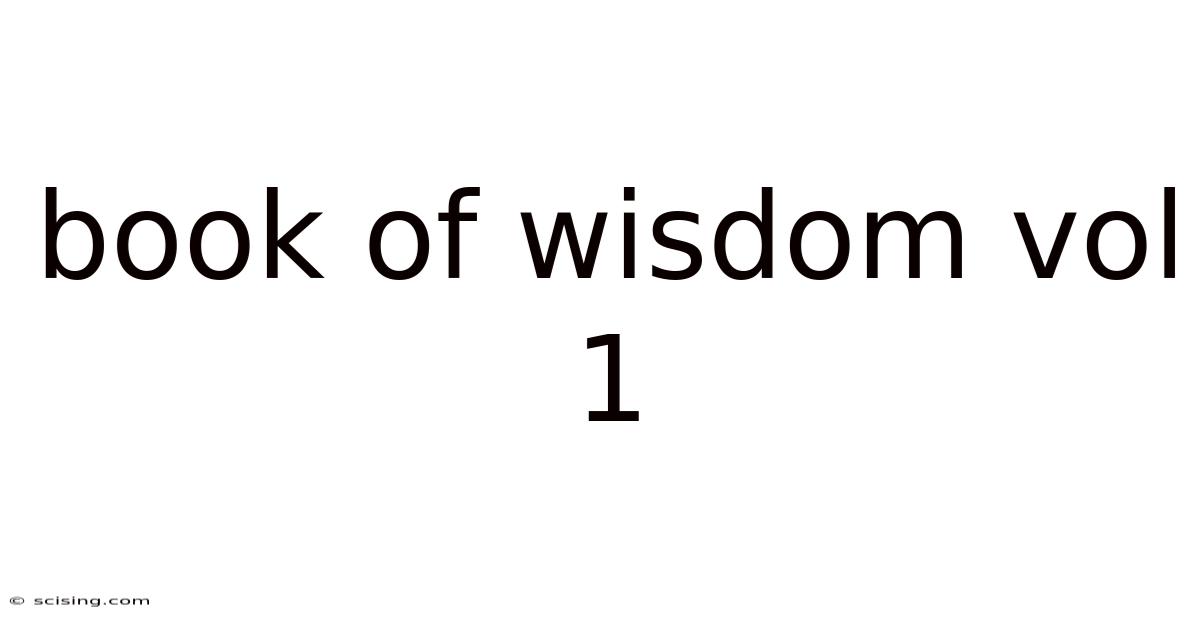 Book Of Wisdom Vol 1