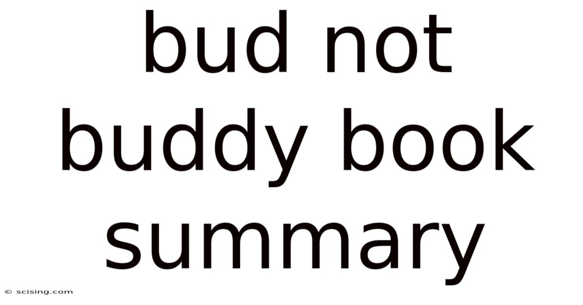 Bud Not Buddy Book Summary