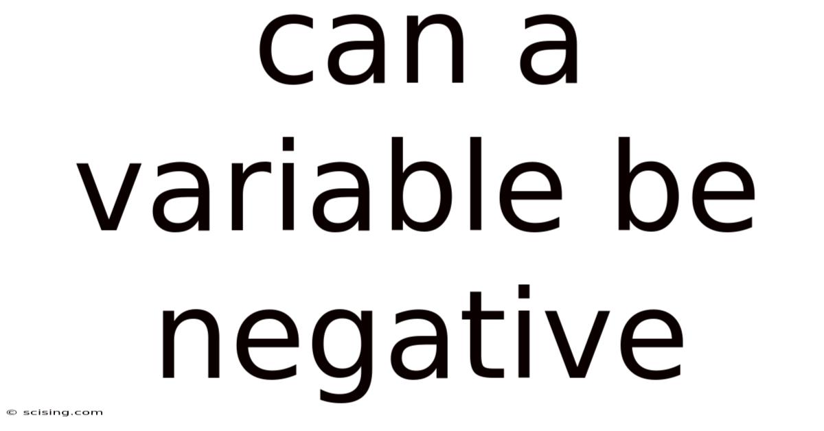 Can A Variable Be Negative