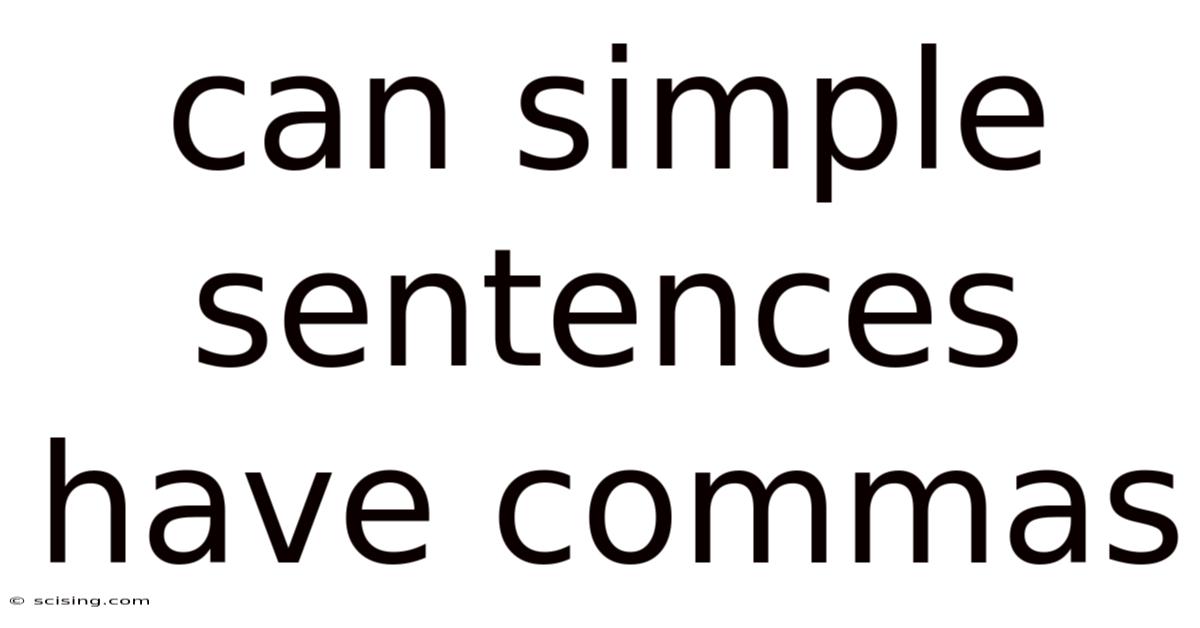 Can Simple Sentences Have Commas
