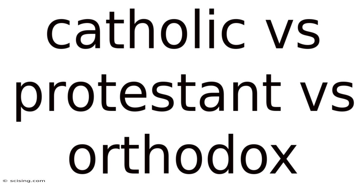 Catholic Vs Protestant Vs Orthodox