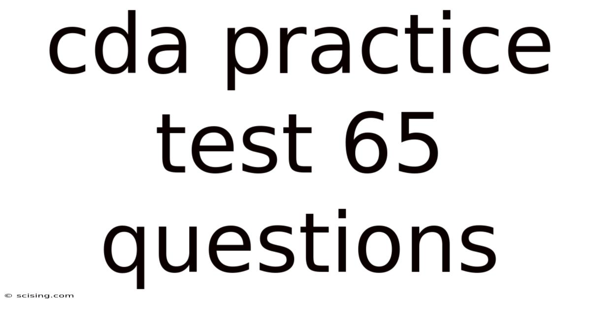 Cda Practice Test 65 Questions