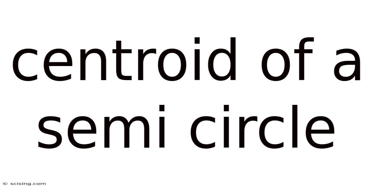 Centroid Of A Semi Circle