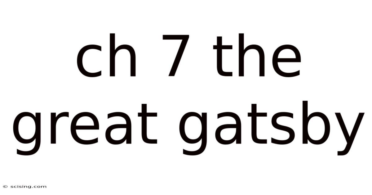Ch 7 The Great Gatsby