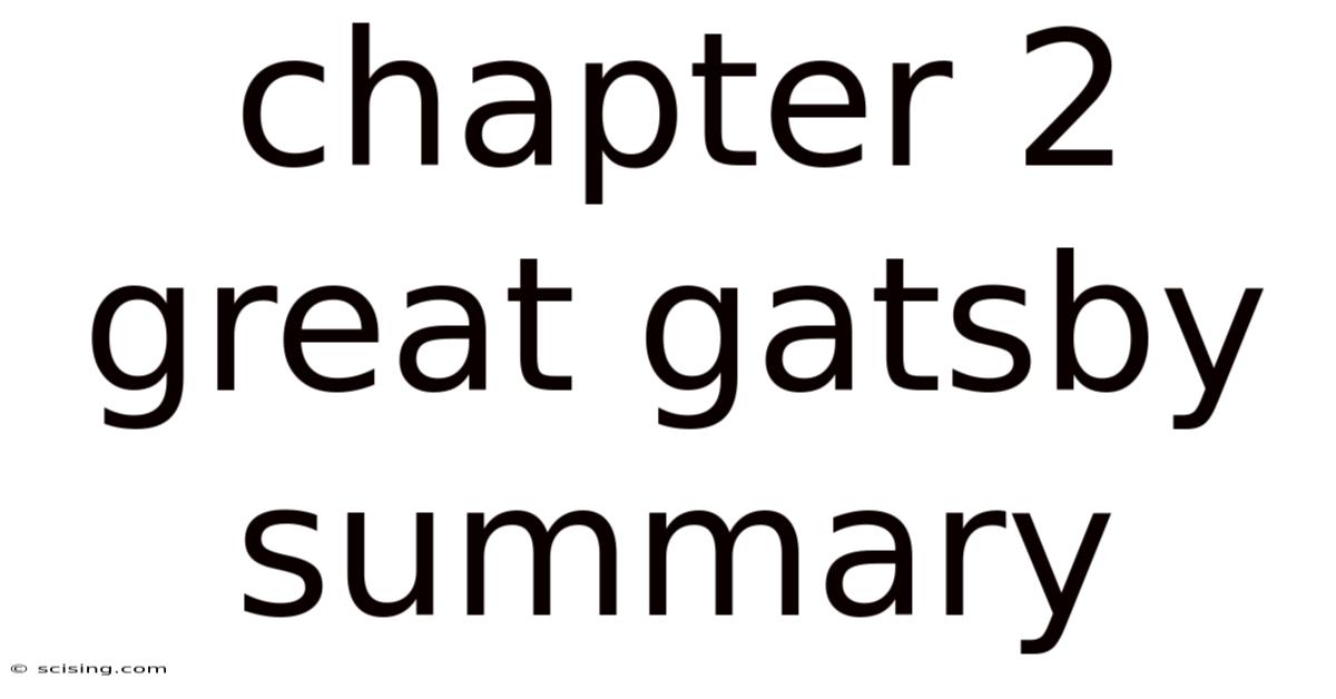Chapter 2 Great Gatsby Summary