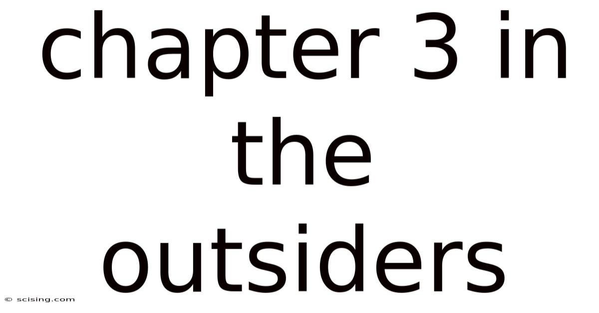 Chapter 3 In The Outsiders