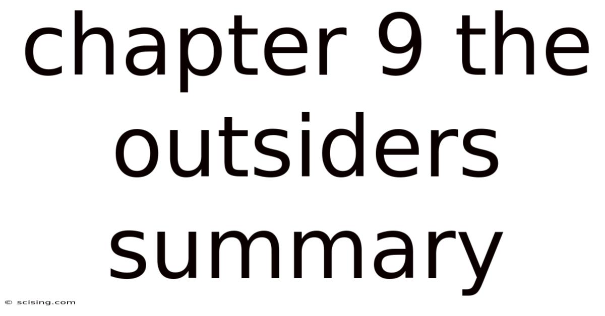 Chapter 9 The Outsiders Summary
