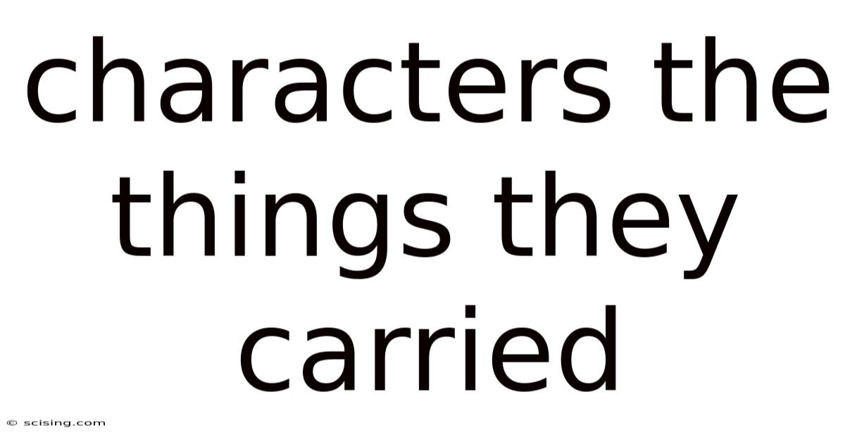 Characters The Things They Carried