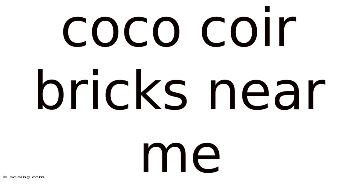 Coco Coir Bricks Near Me