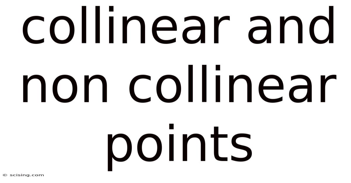 Collinear And Non Collinear Points