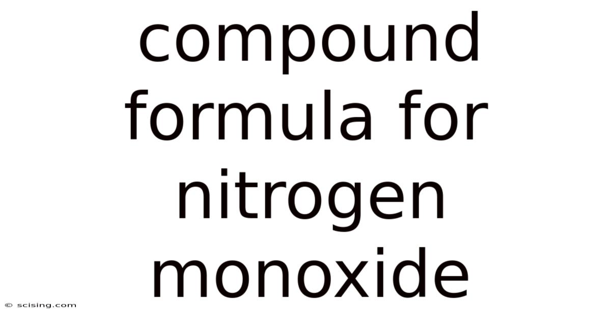 Compound Formula For Nitrogen Monoxide
