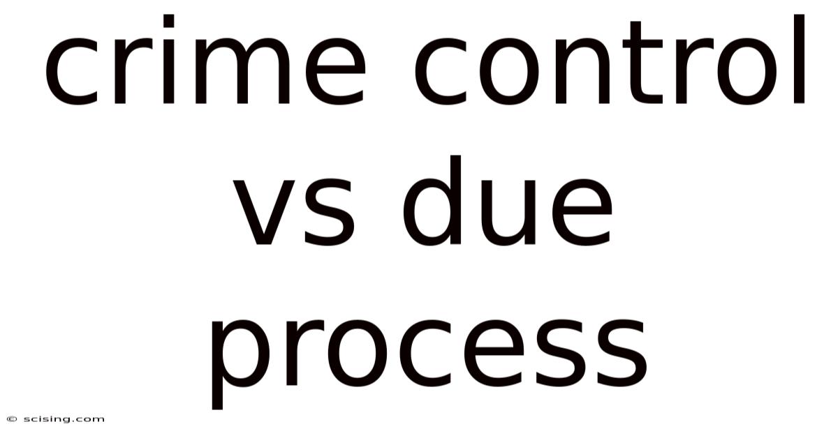 Crime Control Vs Due Process