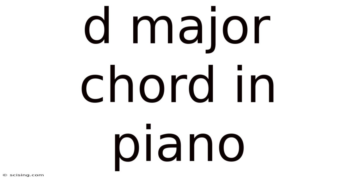 D Major Chord In Piano